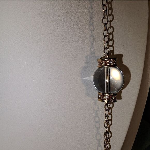 VTG J CREW GOLD TONE CLEAR GLASS BEADS & RHINESTONES 32" NECKLACE EXCELLENT COND - Picture 5 of 13